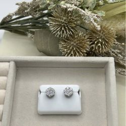 Moissanite Silver Earrings