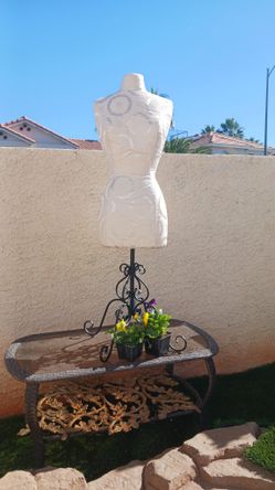 Mannequin Body With Wrought Iron Stand