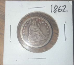 1862-S Seated Liberty Quarter DollarUS Coin