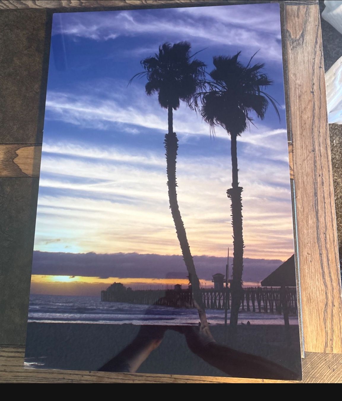 Debra Capetz Photography “Oceanside Pier Sunset” Photo on Metal Wall Art 16”x24”