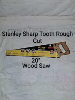 Stanley Sharp Tooth 20" Rough Cut Wood Hand Saw In Excellent New Condition