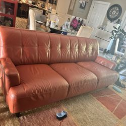 Top Grain Leather Sofa 