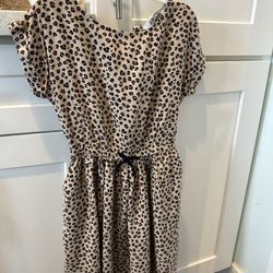 H&M Girls Animal Print Dress Size 9 10