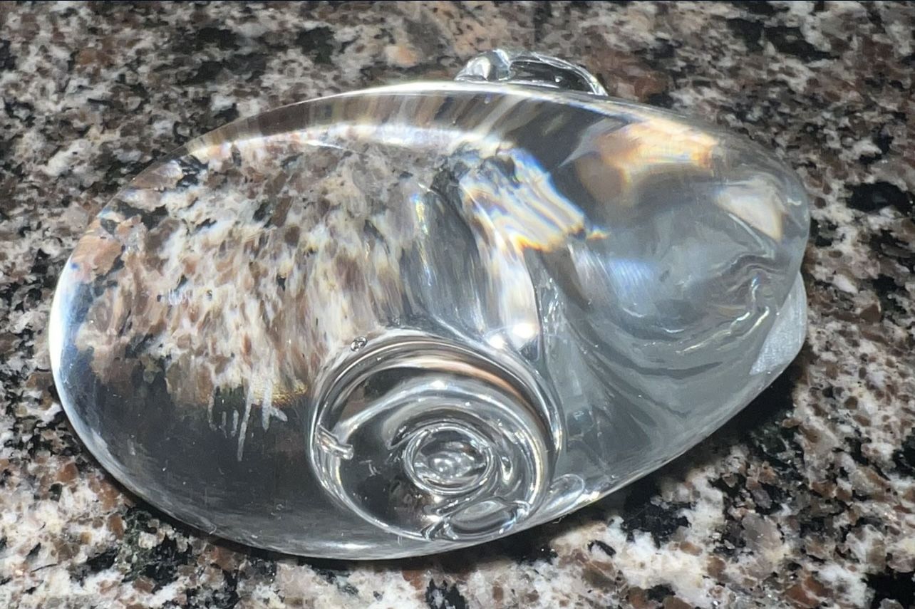 Spode Cut Crystal Art Glass Frog Toad Figurine Paperweight West Germany Signed