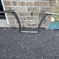 Harley Davidson 12in Chrome Handlebars And 14in Black Handlebars