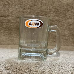 Vintage A&W Root Beer Mini Baby Mug Oval Logo AW Original Authentic 3 1/4” Tall