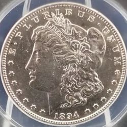 1894 S MORGAN SILVER DOLLAR VERY RARE DEEP FROSTY WHITE