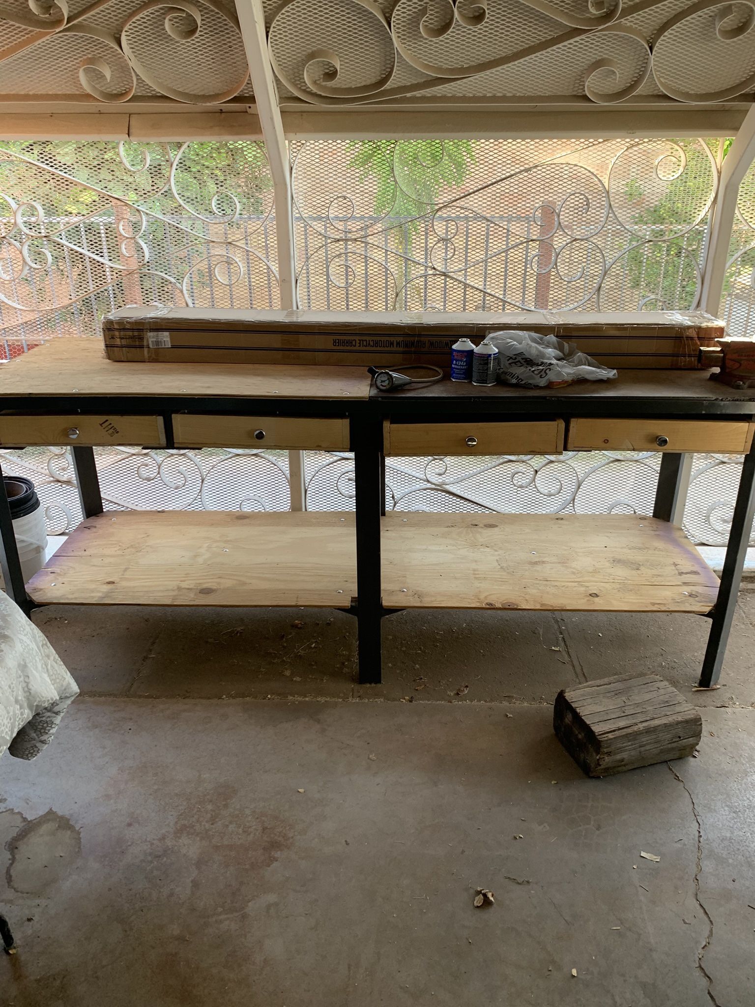 Very Heavy Work Shop Table Industrial Tools For Sale