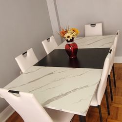 Brand New  White & black71 in Dining Table 
