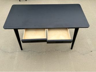 Black computer desk