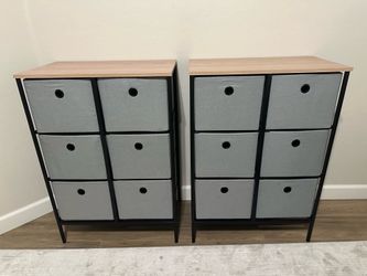 6 Bin Gray Fabric Dresser (2 count) - Target Room Essentials
