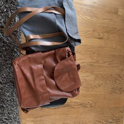 2 Bags, One Leather One Cloth