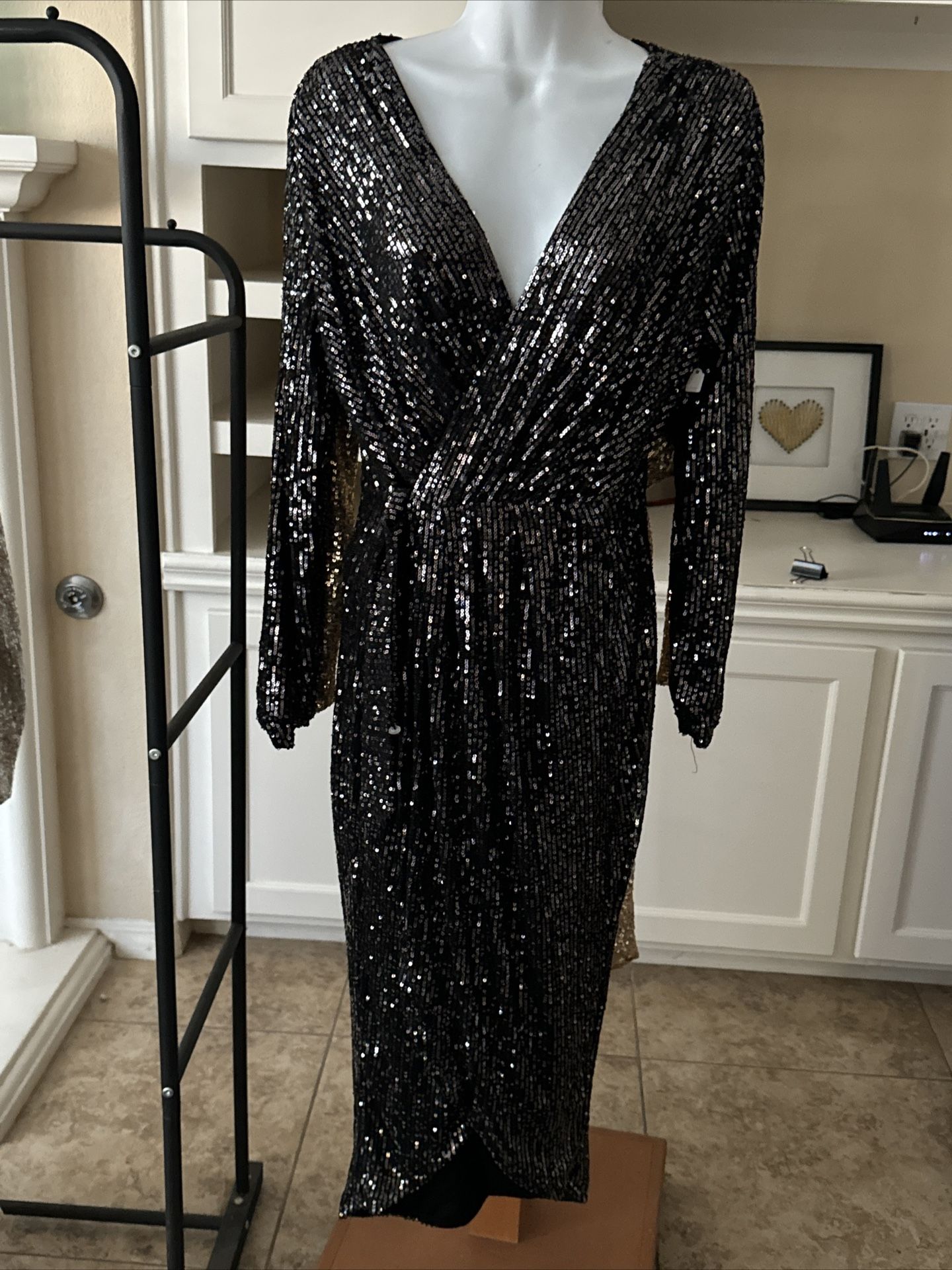 6 Wrap Dresses Resell Sequin Fancy Special Occasion Wedding Holiday