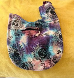 Tie-Dye Om Print Boho Sling Bag