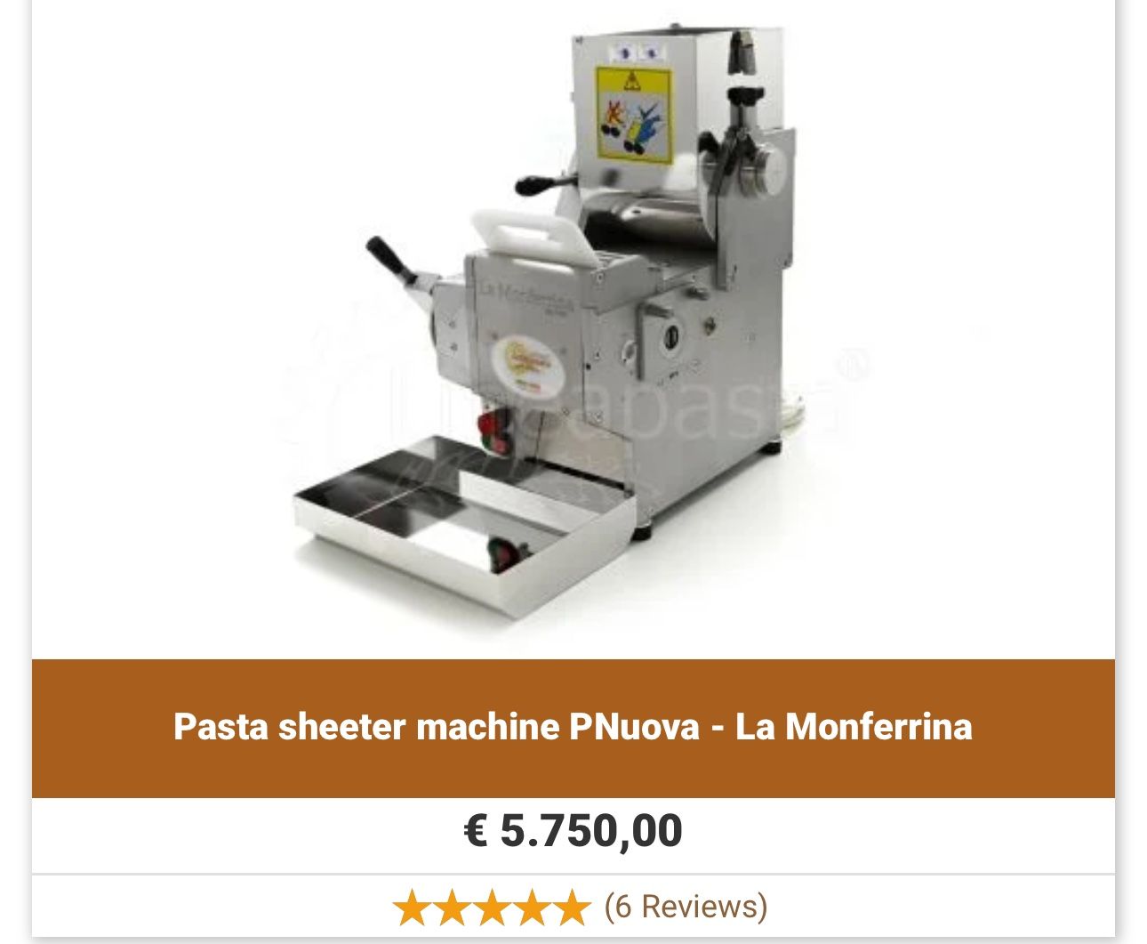 Pasta making machine