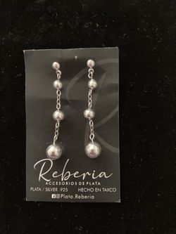 Silver earrings made in Mexico