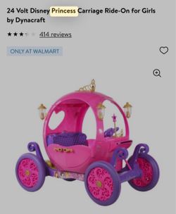 Dynacraft 24V Disney Princess Carriage Ride-On