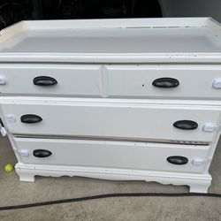 Free Solid Wood Dresser. Needs Work On Drawer Bottoms