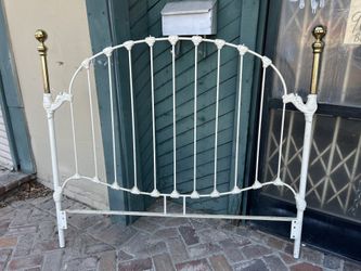 Vintage Iron & Brass Headboard 