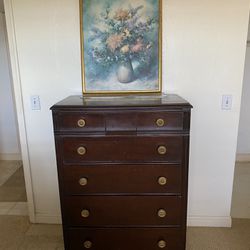 Antique dresser with Painting 