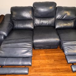 Leather 3 Seat Recliner Sofa $750