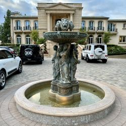 Large Four Seasons Bronze Neo Classical Garden Water Fountain