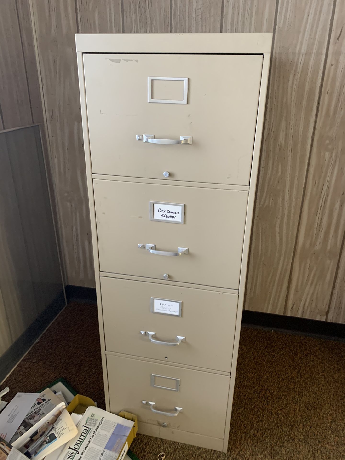 Beige File Cabinet