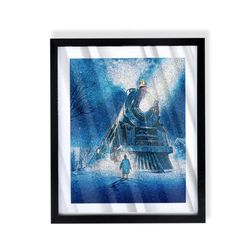 The Polar Express Custom Art in Black Frame