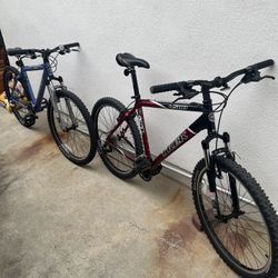 Mountain Bikes, Men And Women’s Tech 2500. Like New.