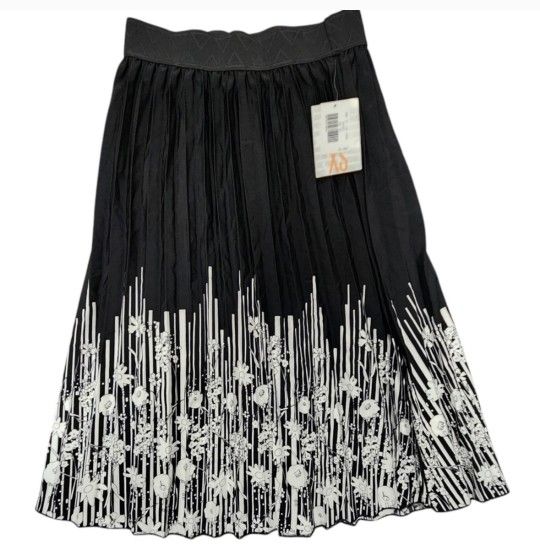 LulaRoe Size XS Black White Jill Midi Skirt New
