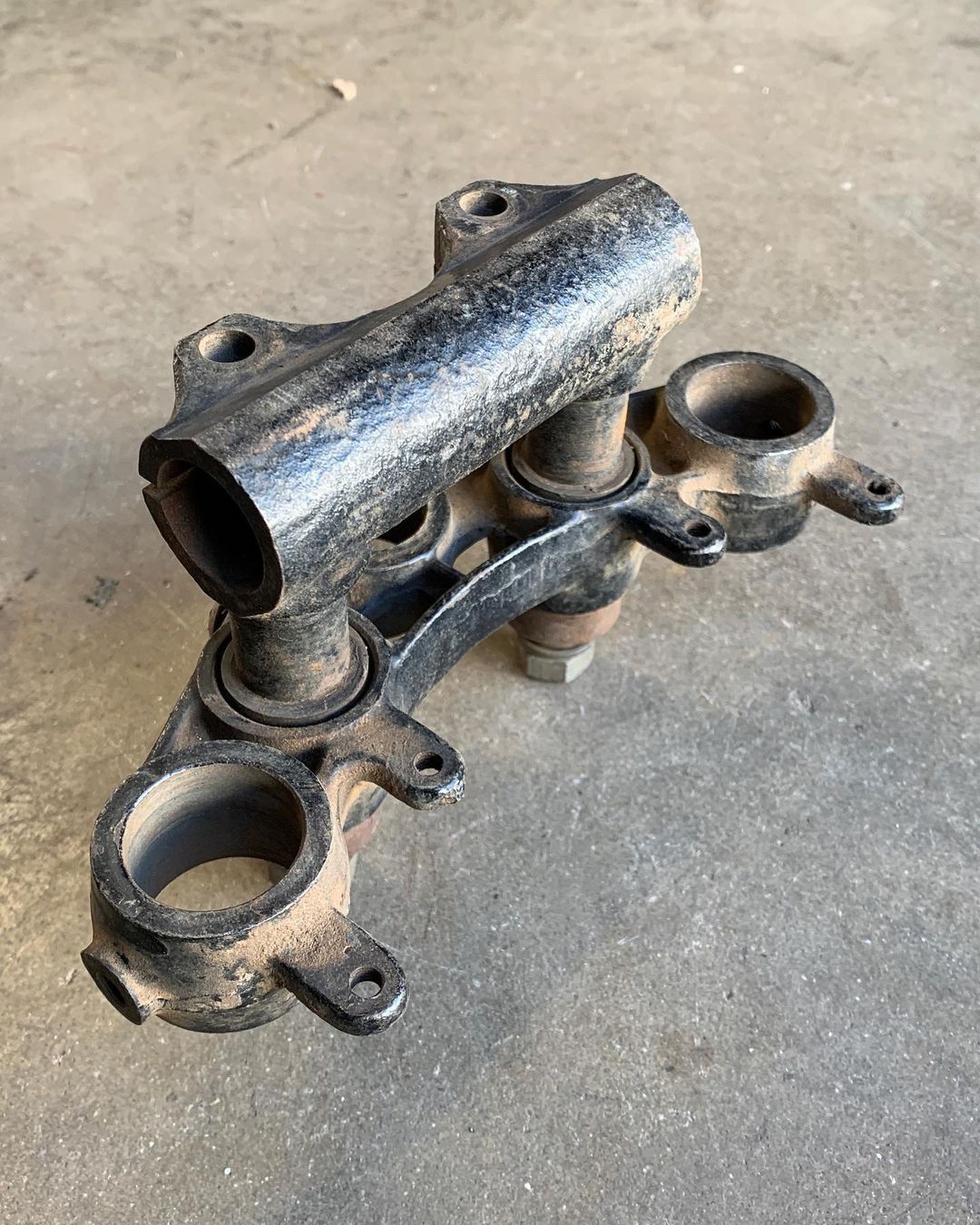 Really nice K Model/Early Sportster Steel Top Clamp and Riser
