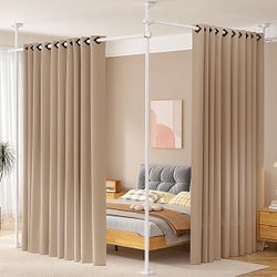 Adjustable Floor-to-Ceiling Tension Rod Room Divider