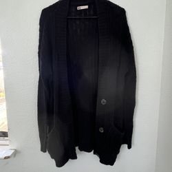 Black Sweater Cardigan 