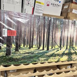 Sunshine Forest Wall Art for Living Room Bedroom Office Large Green Grassland Nature Canvas Wall Art Kitchen Pictures Modern Landscape Wall Decor Pain