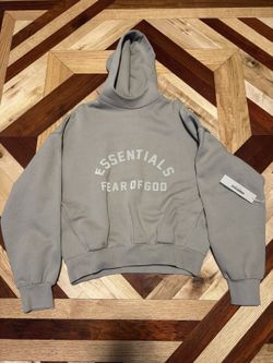 Fear of God Essentials Heather Grey Dust Nylon Fleece Hoodie