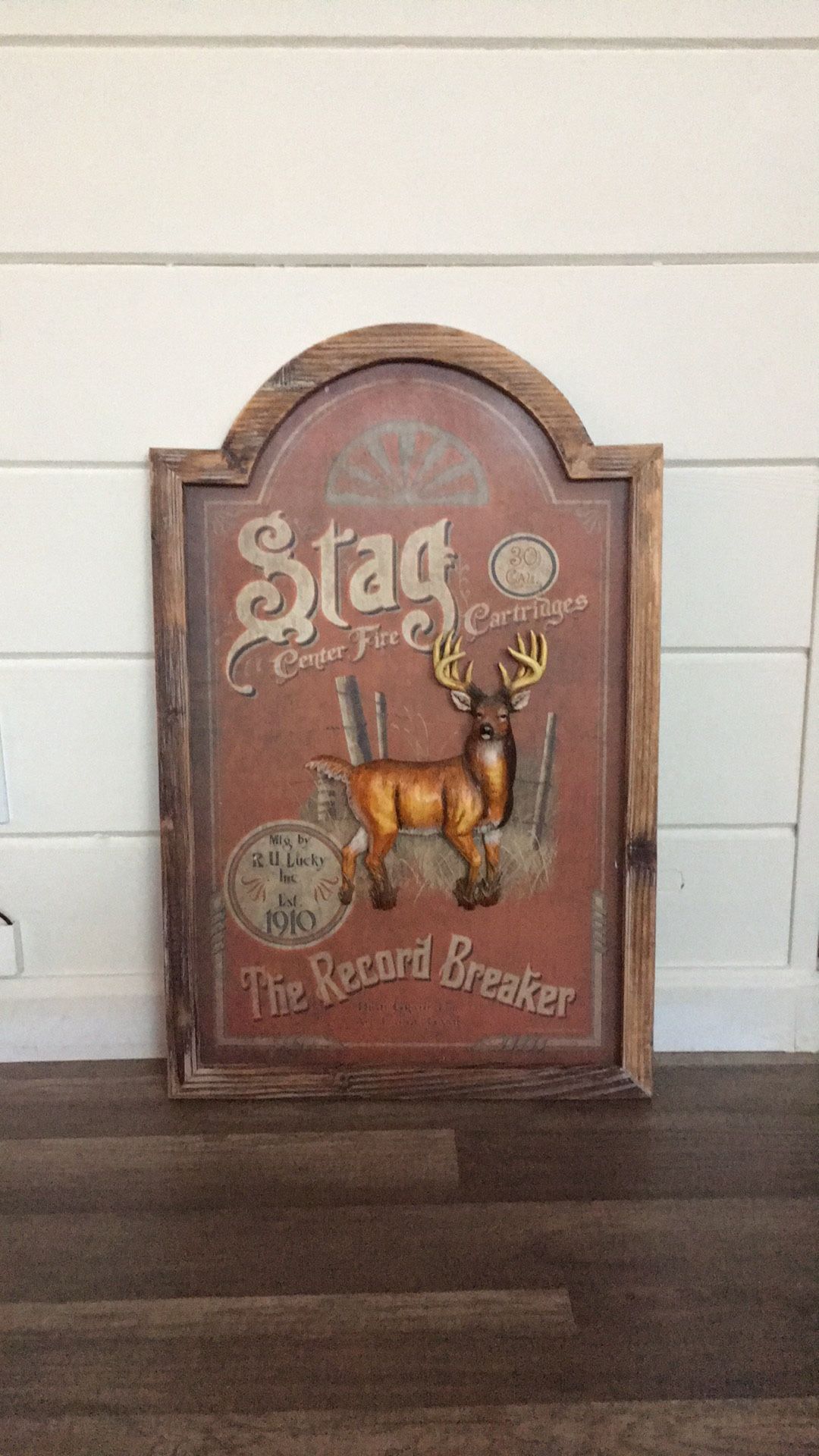 Stag Cartridges Wooden Sign 🦌