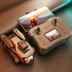 Wind-Resistant 4K UHD Camera+90 °Electrically Adjustable: Dual cameras for Adults 4K setup with adjustable lens captures smooth footage;while the brus
