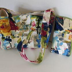 Tapestry Fabric Purses  With Matching Cushion Sunglass Case 
