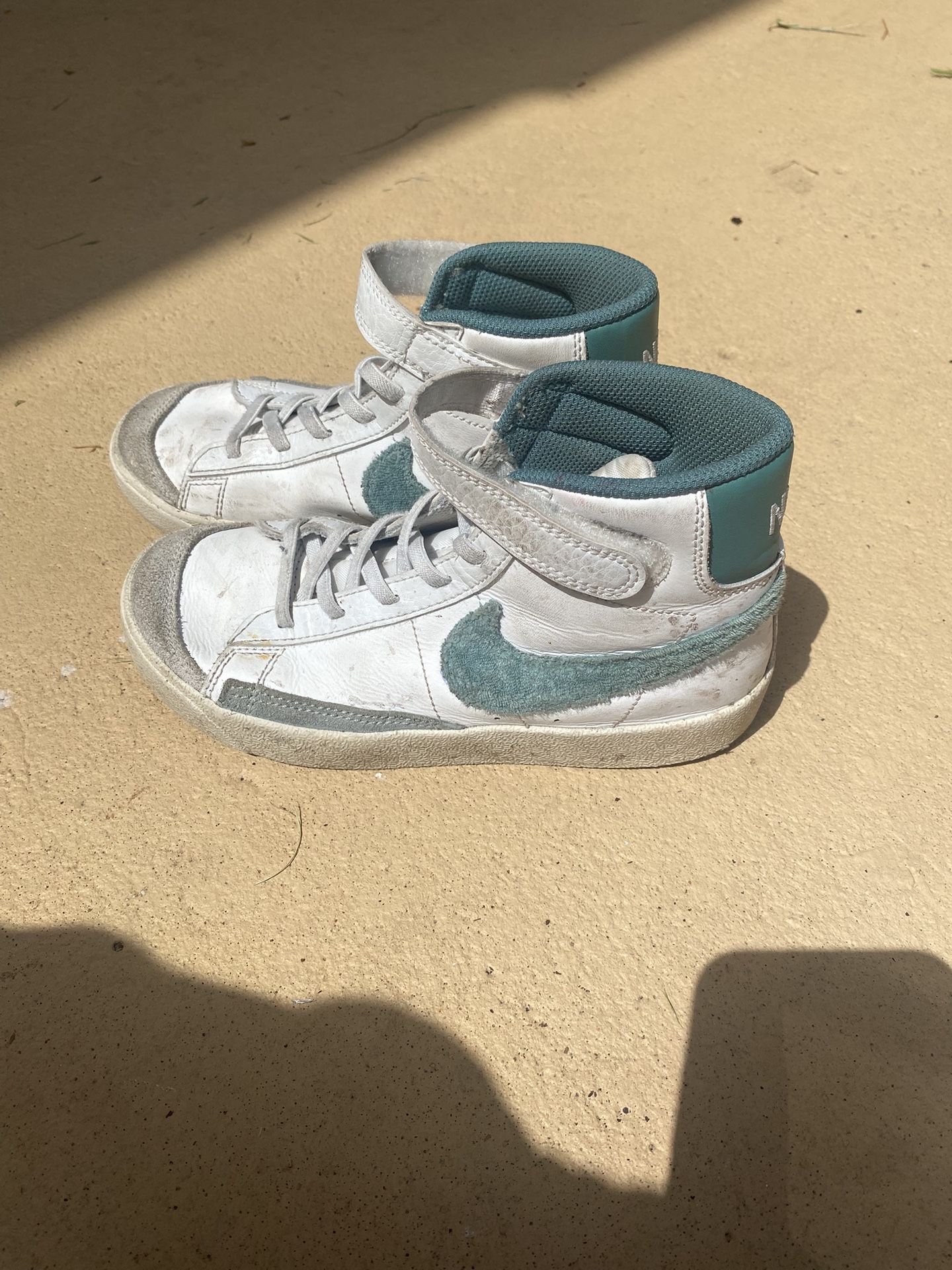 Green & White Nike Sneakers