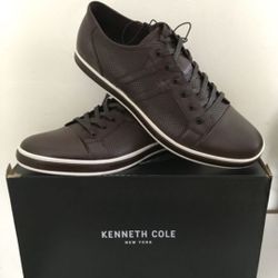 New!!! Kenneth Cole Men’s Leather Sneakers Brown