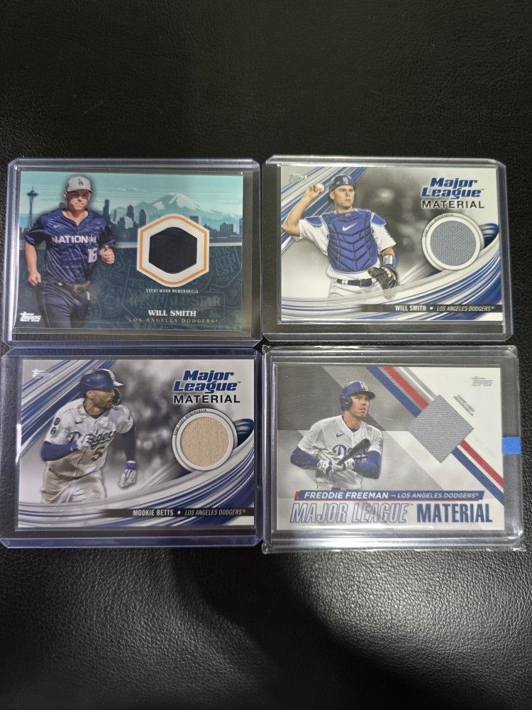 Baseball Cards Relics 4 For 25$