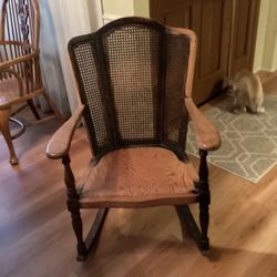 Antique Cane Back Rocker