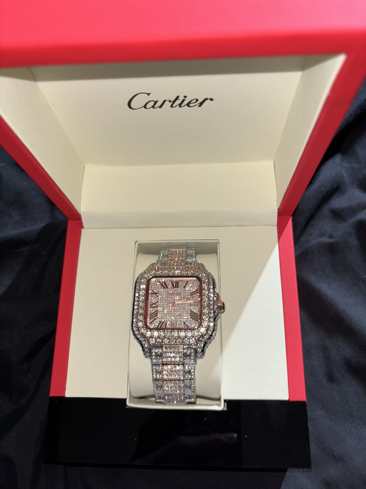 Fully Iced out Cartier