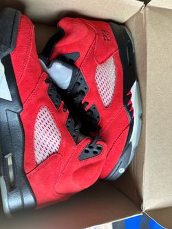 Nike Air Jordan 5 Retro Red Suede Raging Bull Toro Men  11