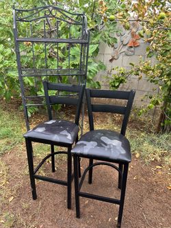 Barstools and garden rack
