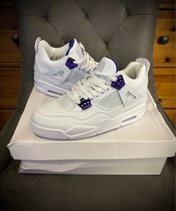Purple Metallic Jordan 4 Size 7