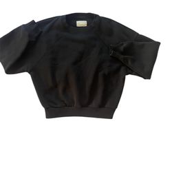 EVERLANE Black Organic Cotton Crew Neck Sweatshirt Women's  Large