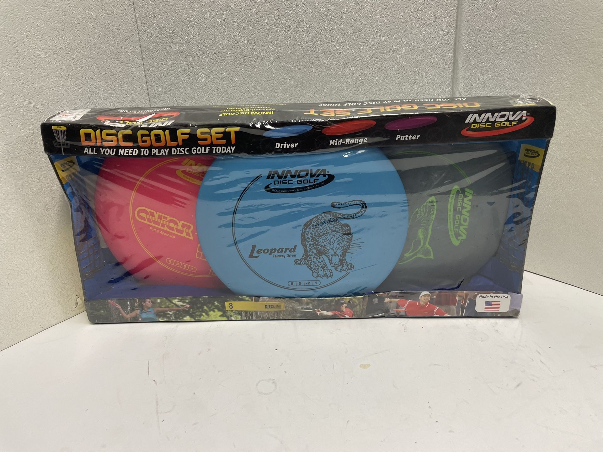Innova Disc Golf Starter Set 3 Driver Mid-range Putt Leopard Shark Aviar - New