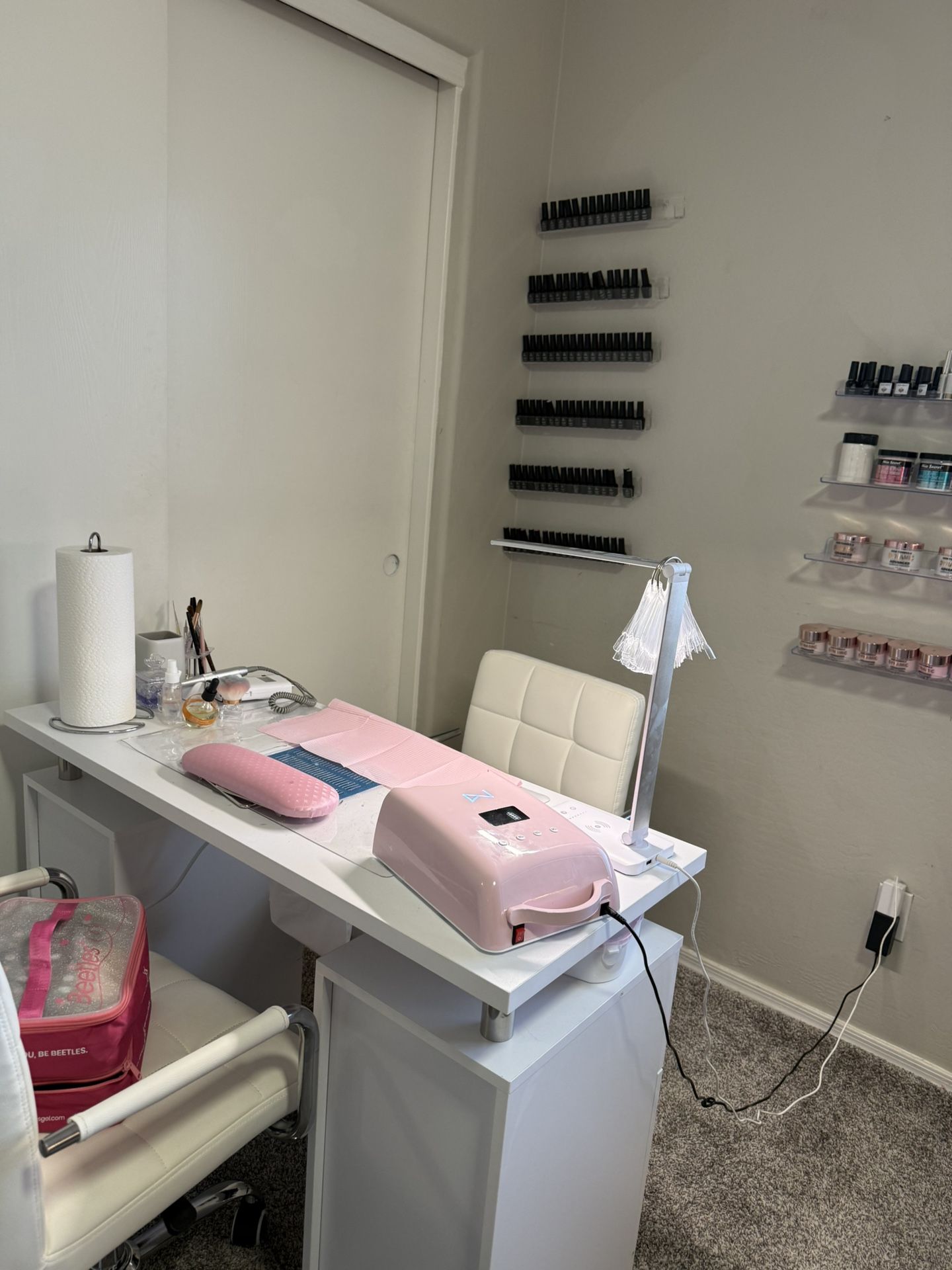 Nail Desk + Supplies
