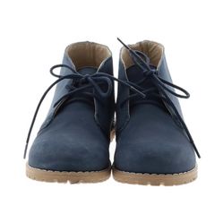 Janie And Jack Blue Leather Toddler Boots Size 9